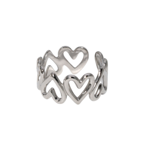 Anillo Silver Hearts