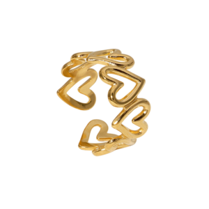 Anillo Golden Hearts